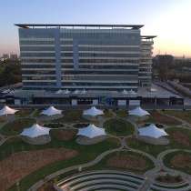 NetApp photo of: Aerial view of building and sports recreation area
