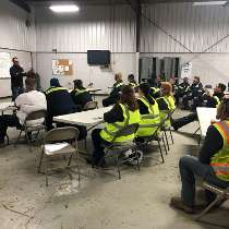 River Metals Recycling photo of: Safety Meeting at Grade Lane Facility