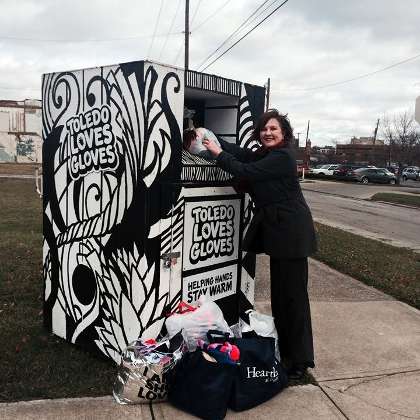  photo of: Collecting 100&#039;s of new gloves to donate to Toledo Loves Gloves