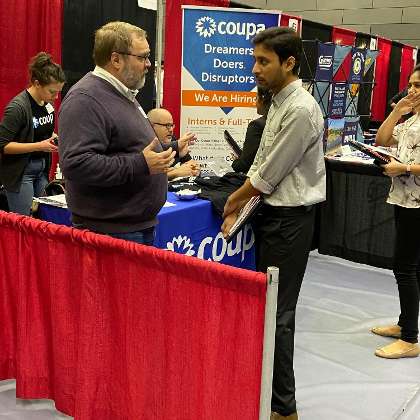  photo of: Many thanks to those who came to check out our booth at the University of Cincinnati Career Fair!