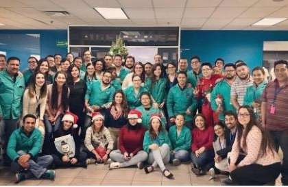  photo of: Our Materials team in Mexico knows how to get into the holiday spirit. Now, this is a great looking team!