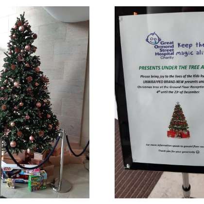  photo of: Supporting the Great Ormond Street presents under the tree appeal. Happy Christmas everyone!