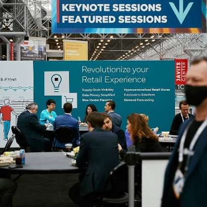  photo of: Find UST at NRF 2022! Meet our team at booths 3944 and 3945 to learn about UST's retail solutions, from supply chain visibility to frictionless shopping and more.