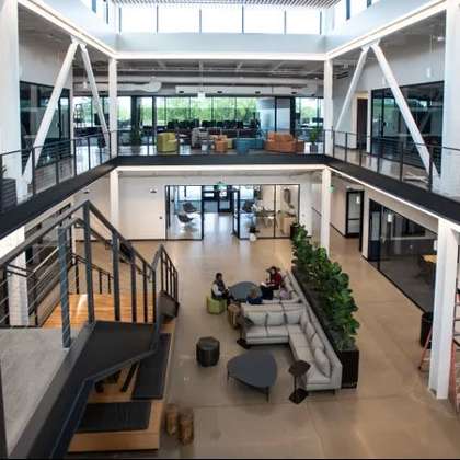  photo of: The atrium in new HQ