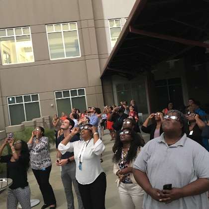  photo of: Solar Eclipse at Headquarters