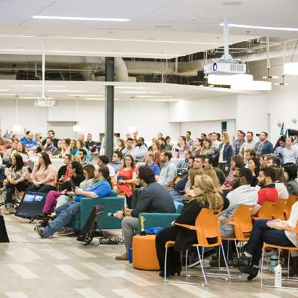  photo of: Domain Office - Company All Hands Meeting
